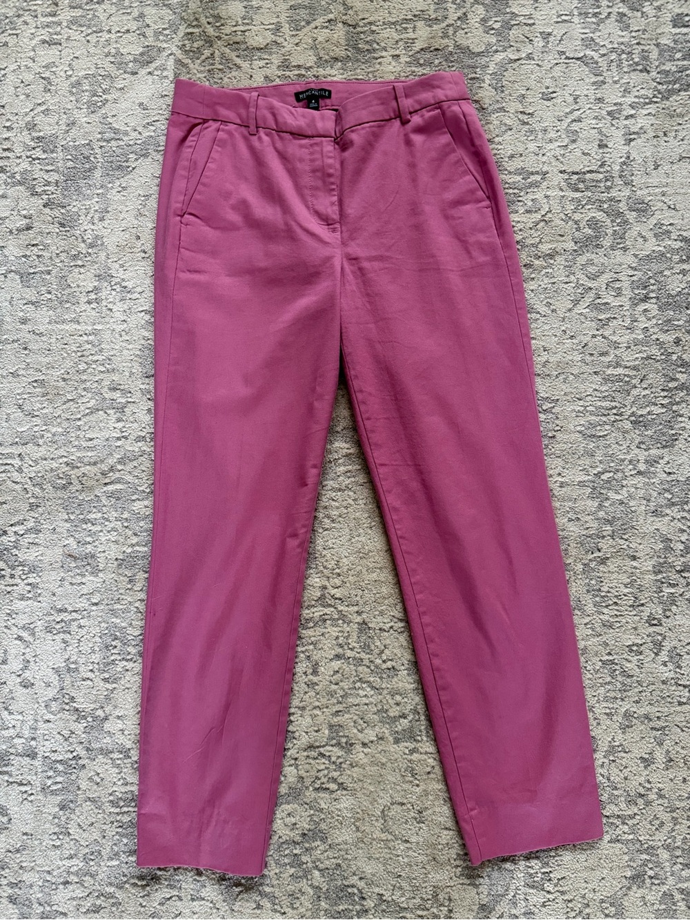 J.Crew Mercantile Rose Pink Stretch Chino Cropped Pants Size 4